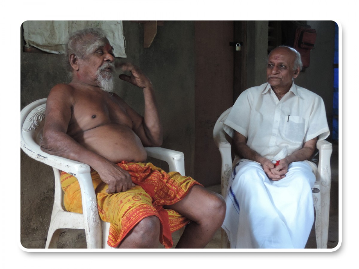 Srikant Sir with Chandu Kutti Swami at Swami's Ashram, Kollur